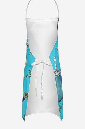 Miniatura 4 de Caroline's Treasures BB5203APRON - Delantal azul de tela de poliéster para adultos, con estilo babero lavable, grande, multicolor