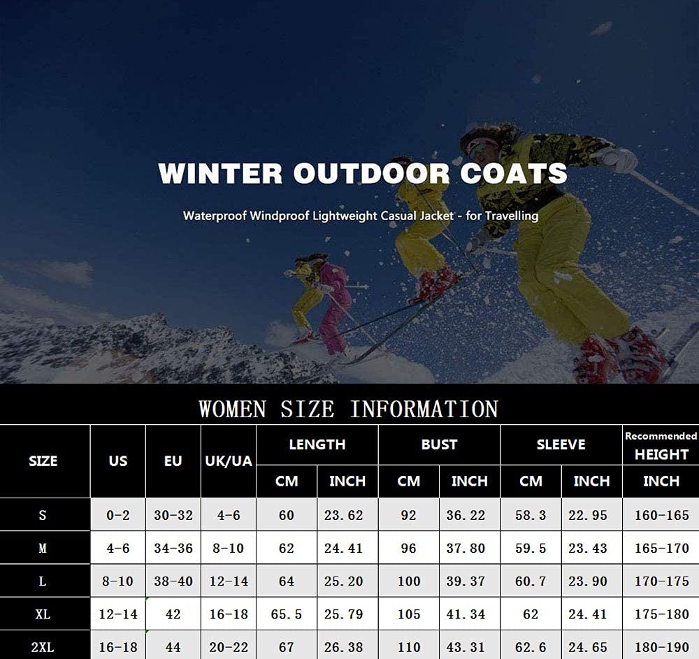 MU Mujeres para Hombres 3 en 1 Chaqueta de Esquí Impermeable Chaqueta de Lluvia a Prueba de Viento Invierno Abrigo de Snowboard Al Aire Libre/Blue/Xxl