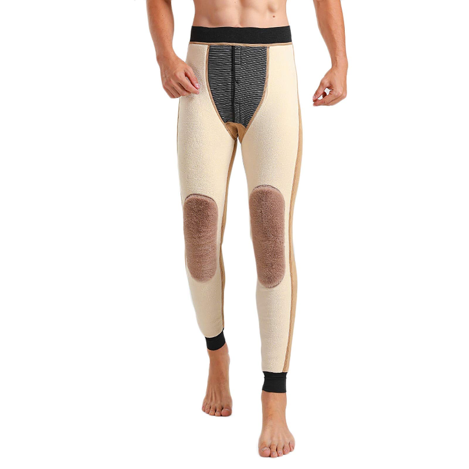 G&F Herren Thermal Long Johns Baselayer Hosen Hohe Qualität Thermsten Hosen Leggings Winter (Color : Dark Gray, Size : X-Large)
