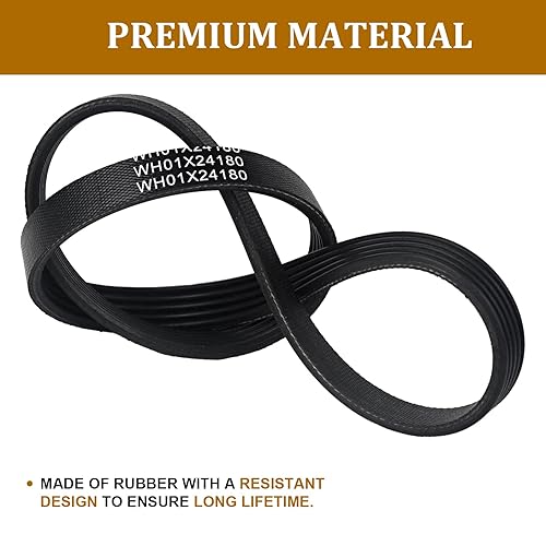 Miniatura 5 de WH01X24180 Correa de transmisión de lavadora compatible con lavadora de ropa GE, piezas de repuesto AP6024314, 4455970, PS11736832, WH01X24180