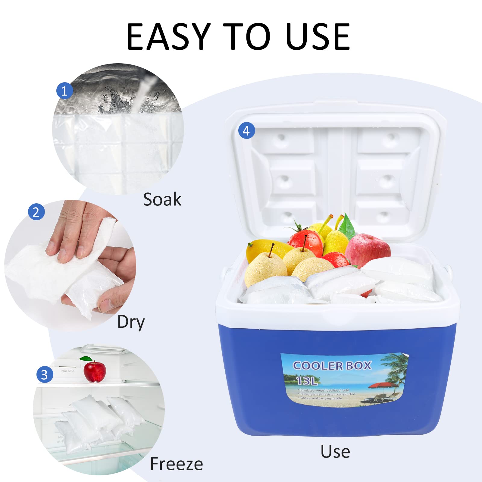 Buy Dry Ice Packs for Shipping Frozen Food, Cooler Ice Packs, Cold