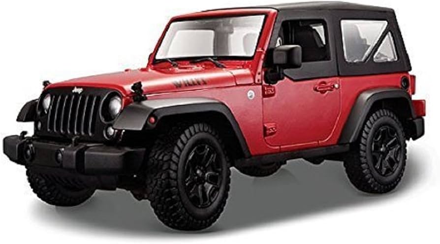 Amazon | 2014 Jeep Wrangler Willys Red 1/18 by Maisto 31676 by
