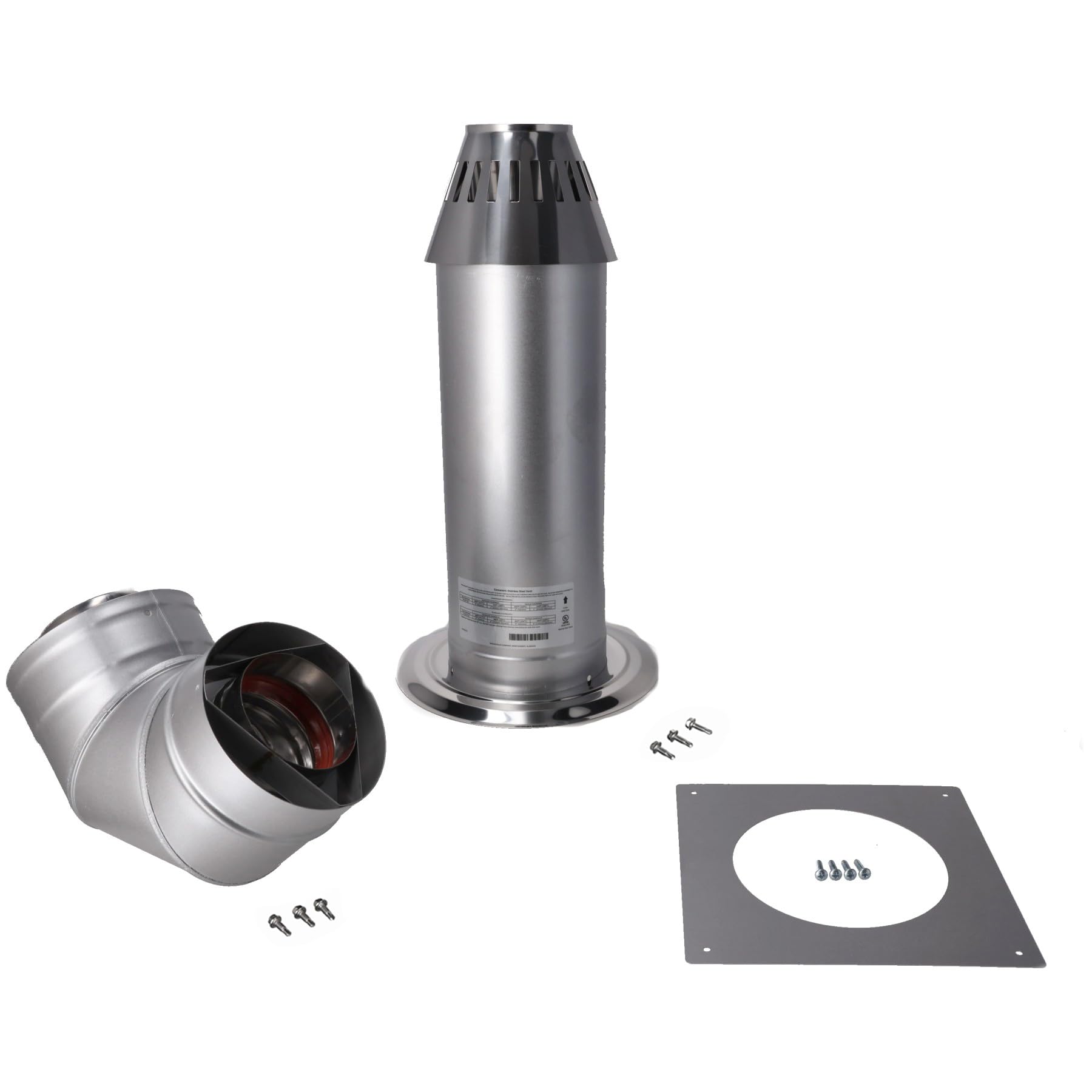 Kit de terminación de cono de ventilación horizontal Rheem ProTech de 2" x 8" para calentador de agua a gas sin tanque sin condensación RTG20292 1