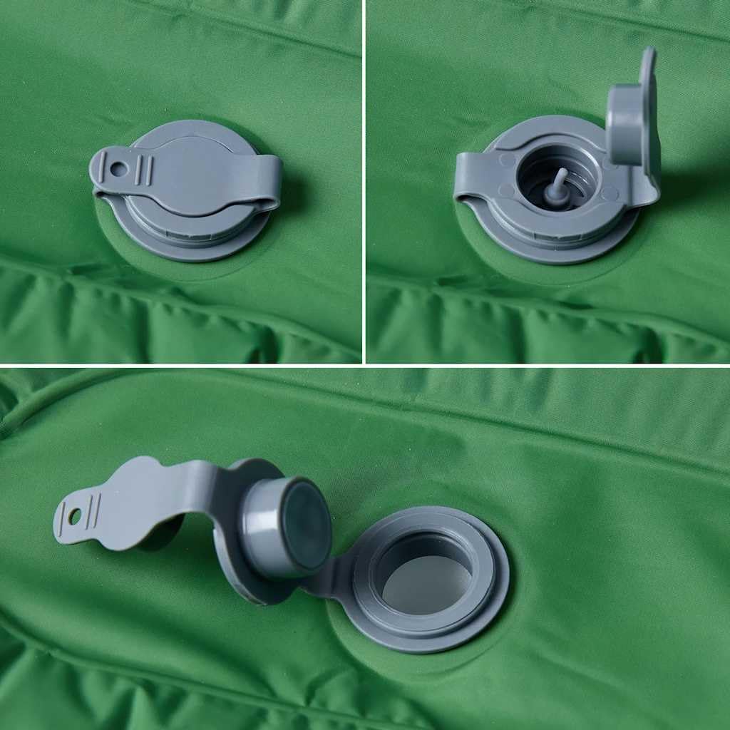Materassino autogonfiabile con cuscino, verde, 190 x 68 x 10 cm, nylon 40D con rivestimento in TPU, ultraleggero, pieghevole e antiscivolo, per campeggio, trekking, attività all'aperto