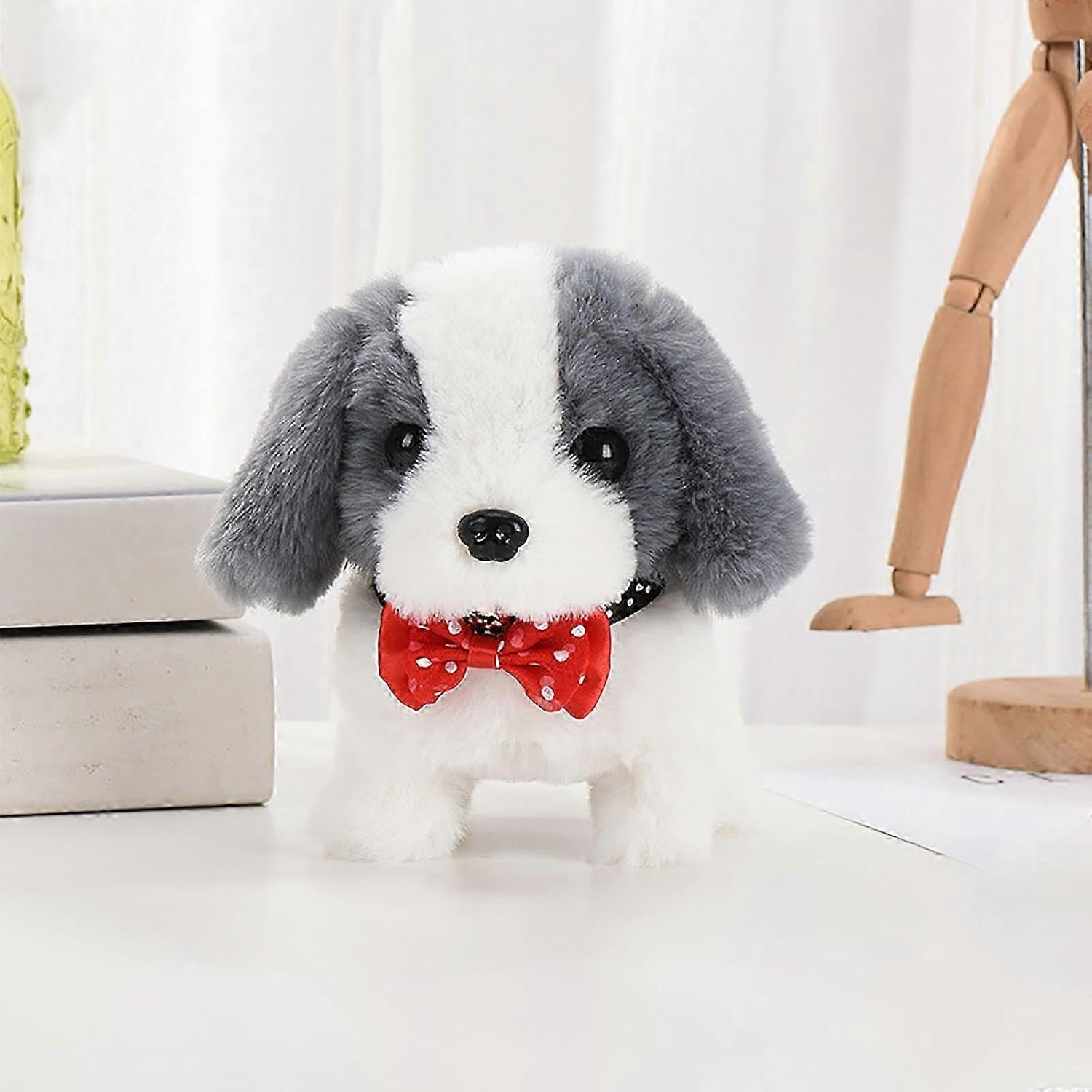 Hopping Walking Dog Toy with Sounds, Jumping Dog Wiggling Tails, Twitching Mouth and Nose, Educational Interactive Dog Toy for Baby Kids Children-image-33