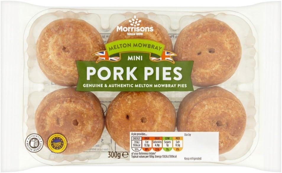 Morrisons Mini Melton Mowbray Pork Pies 6x50g Amazon.co.uk Grocery