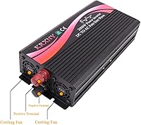 Vista 5 de Convertidor de corriente 2000 W 24 V CC a 110 V 120 V CA 60 HZ onda sinusoidal pura con pantalla LED para coche, RV, hogar solar