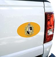 Vista 2 de Harry Potter Hufflepuff pintado cresta automotriz coche refrigerador taquilla vinilo euro imán oval