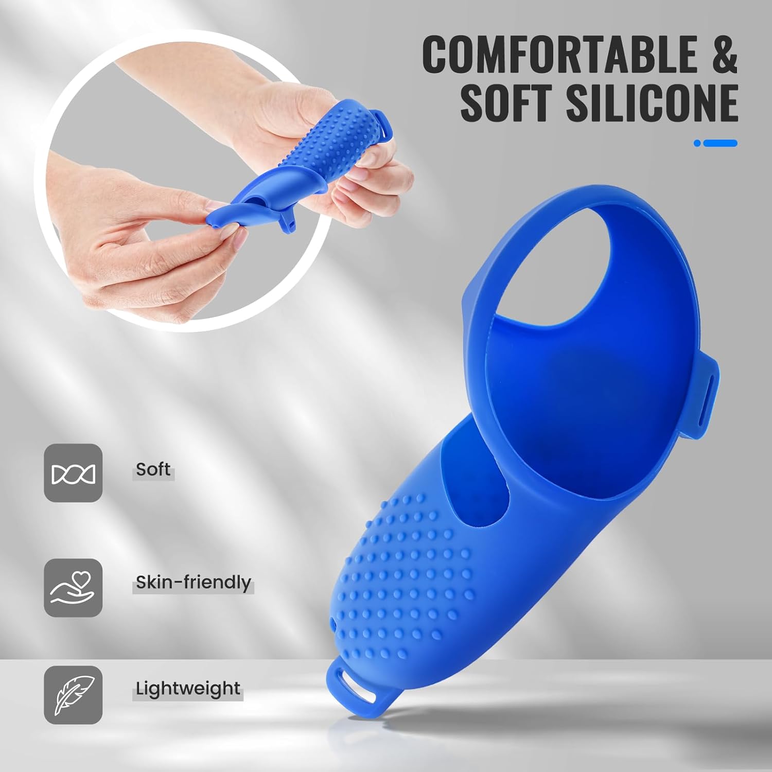 Accessories for Oculus Quest 3, Controller Grip Cover Protector for Meta Quest 3, Washable Anti-Scratch Silicone Protective Cover for Quest 3, VR Headset Protective Shell (blue)