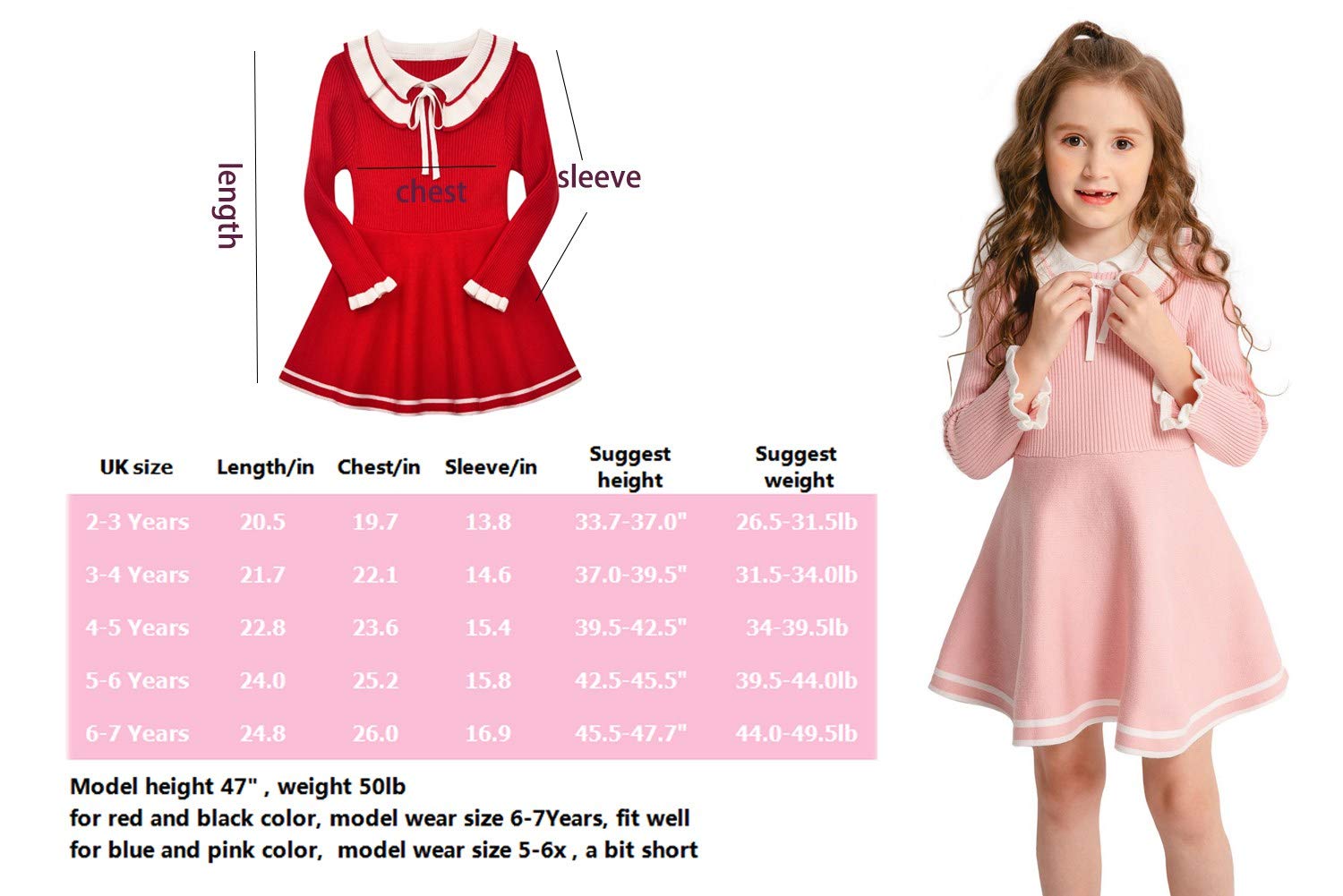 Vestido de manga larga para niñas, para fiesta de cumpleaños, con volantes, con lazo, para invierno