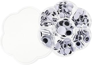 TEHAUX 200 Pçs Adesivos Para Olhos Que Mexem Olhos Adesivos Pegajosos Olhos Ondulados Boneca Fazendo Olhos Animais De Pelúcia Faça Você Mesmo Artesanato Adesivos Pretos Olhos Decalques