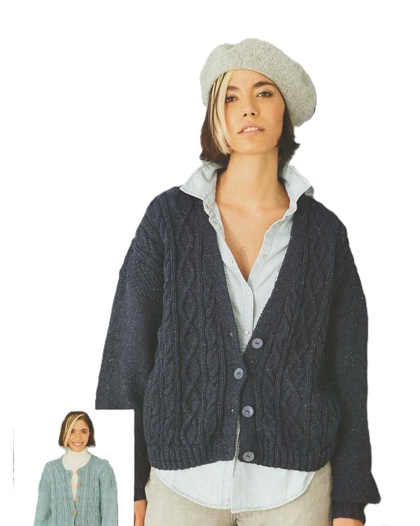Stylecraft Women's Navy 9856 Dk Cardigan Knitting Pattern