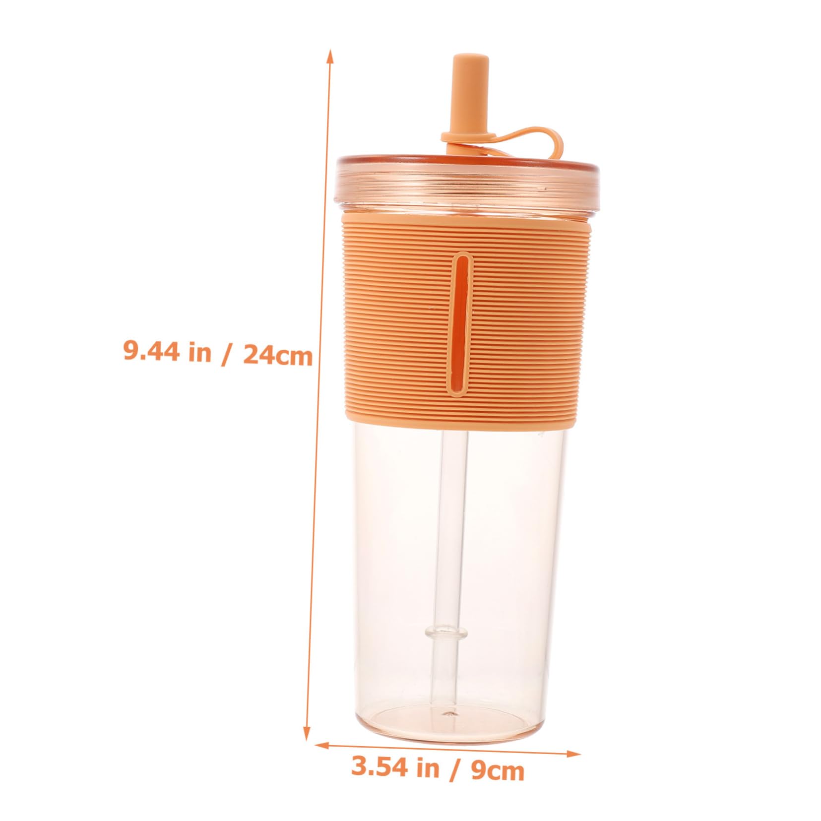 FOYTOKI Large Capacity Portable Water Cup Straw Leakproof Plastic Water Bottle for Outdoor Use for Juices Fruit Teas and Teas