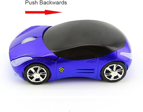 Miniatura 4 de Usbkingdom Ratón inalámbrico de 2.4 GHz con forma de coche deportivo 3D ergonómico con receptor USB para PC, portátil, computadora, mujeres, manos