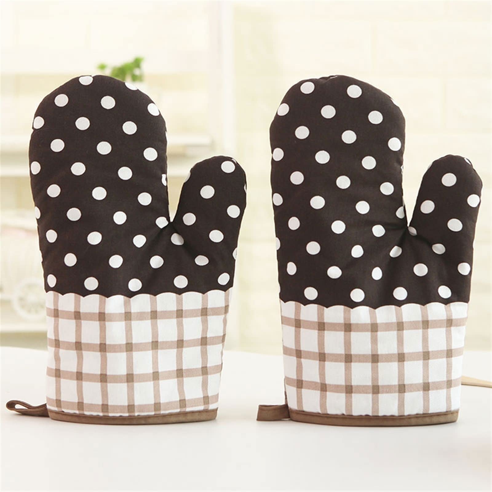 Gants de Cuisine isolants en Coton, résistants à la Chaleur, en Polyester, antidérapants, Mignons, for(3)