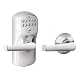 FE575 PLY 626 ELA Plymouth Keypad Entry with Auto-Lock and Elan Levers&comma; Brushed Chrome