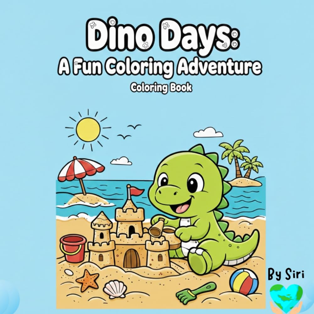 Dino Days: Cute and Simple Dinosaur Coloring book