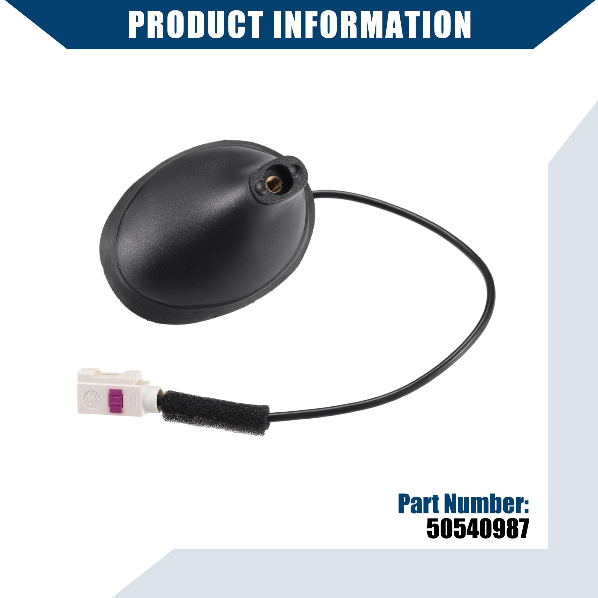 Nr. 50540987 - Base antenna per Fiat 500, esterno, resistente, 1 pezzo