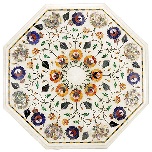 crafts look White Marble Inlay Coffee Table Top Pietra Dura Stone Inla crafts look White Marble Inlay Coffee Table Top Pietra Dura Stone Inla