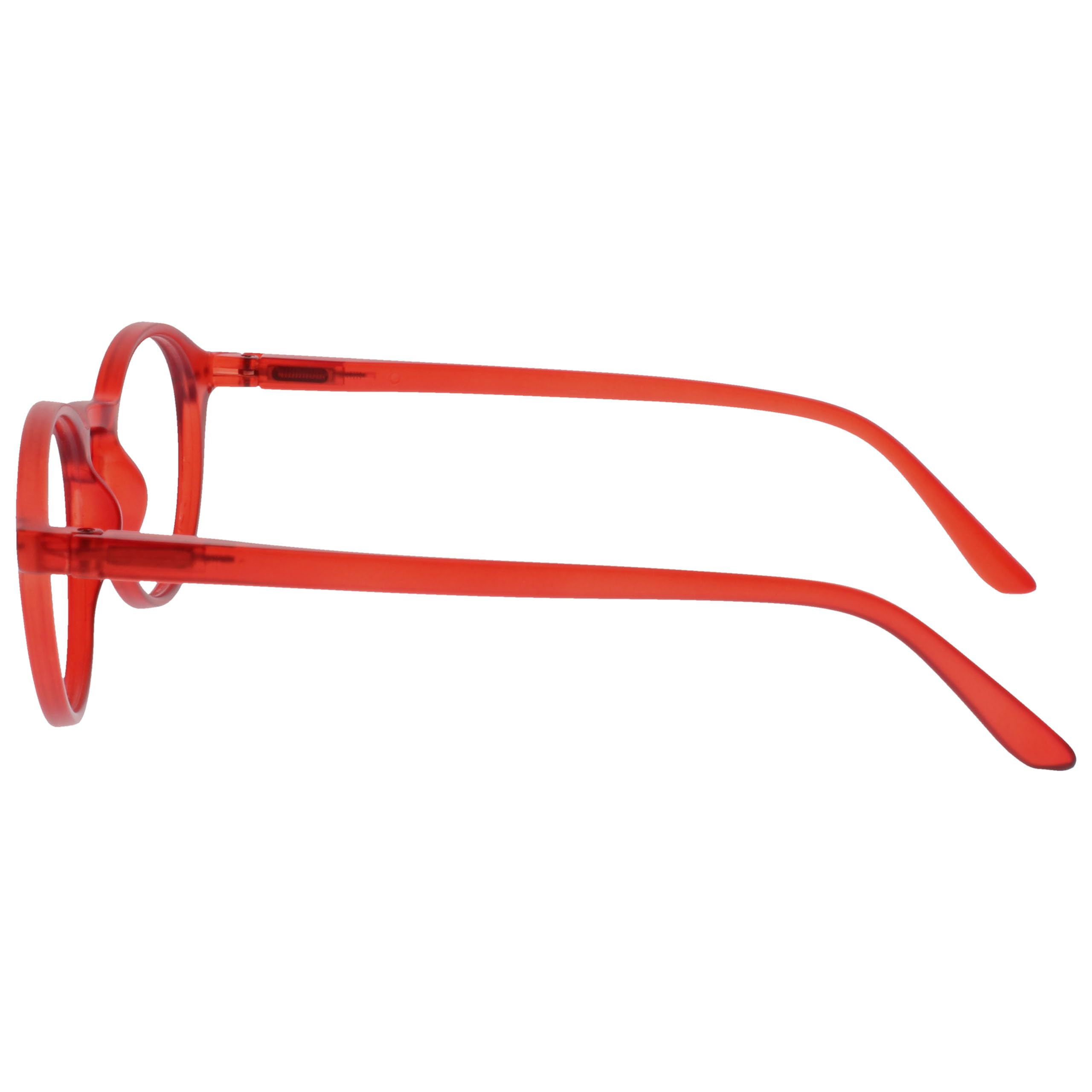 OPULIZE REY Gafas de Lectura - Pack de 3 - Montura Redonda Retro - Azul Mate, Verde, Rojo - Hombre Mujer - Bisagras de Muelle - RRR56-36Z - +1.50