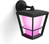 Philips Hue White & Color Ambiance Applique murale descendante ECONIC en aluminium, Noir, fonctionne avec Alexa, Google Assistant et Apple Homekit - 8