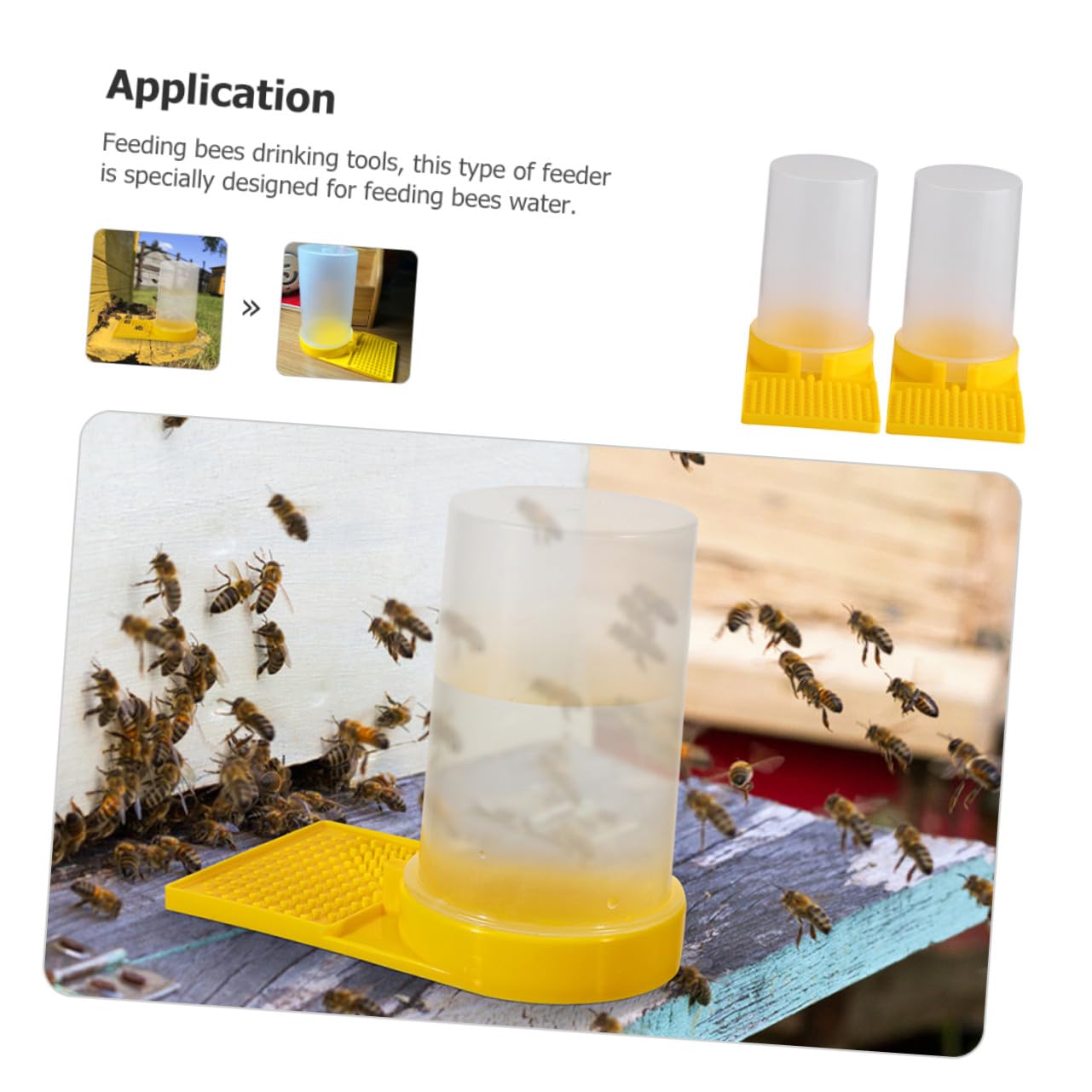 SEWACC Mangeoire à Abeilles pour Maison 2 Pièces en Plastique Facile à Nettoyer et Simple D'utilisation pour Apiculteurs Professionnels