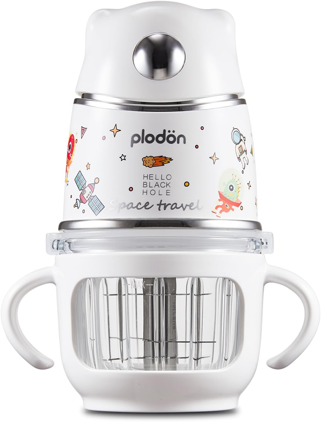 Baby Food Maker – Food Puree Processor, Fruits, Vegetables, Meats and Potatoes Mini Food Blender, Suitable for Avocados, Grapes and Strawberries Space Silver, 10 oz Gift Package