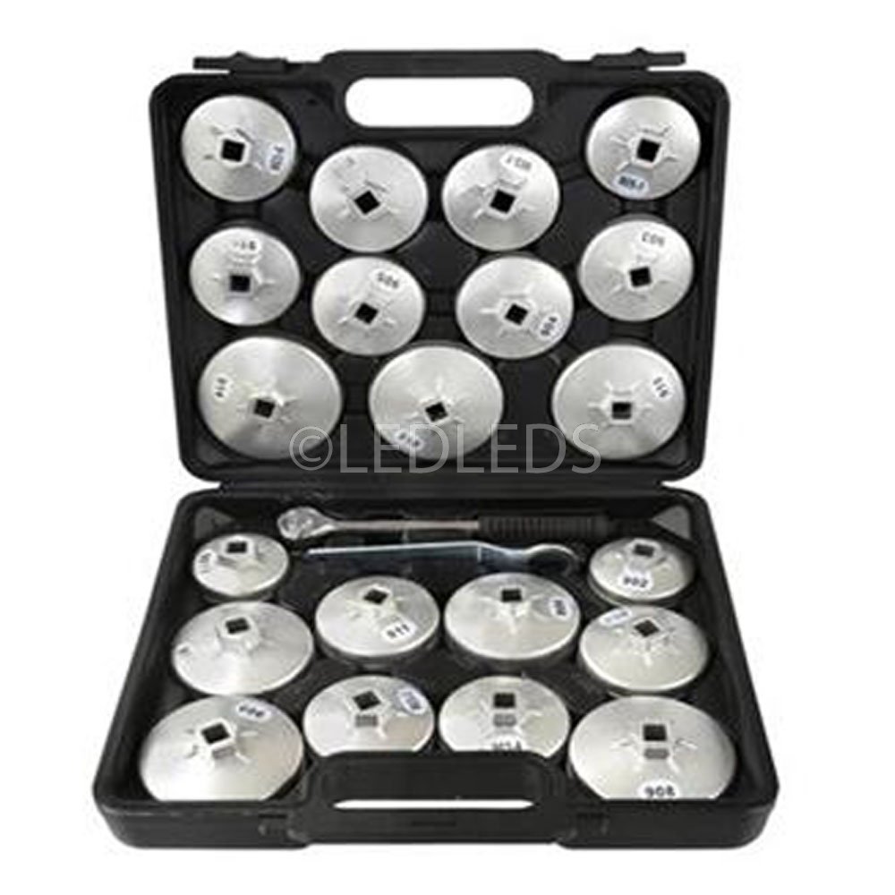KIT 23 PZ CHIAVE CHIAVI FILTRO OLIO TAZZA PROFESSIONALI AUTO CRICCHETTO 12