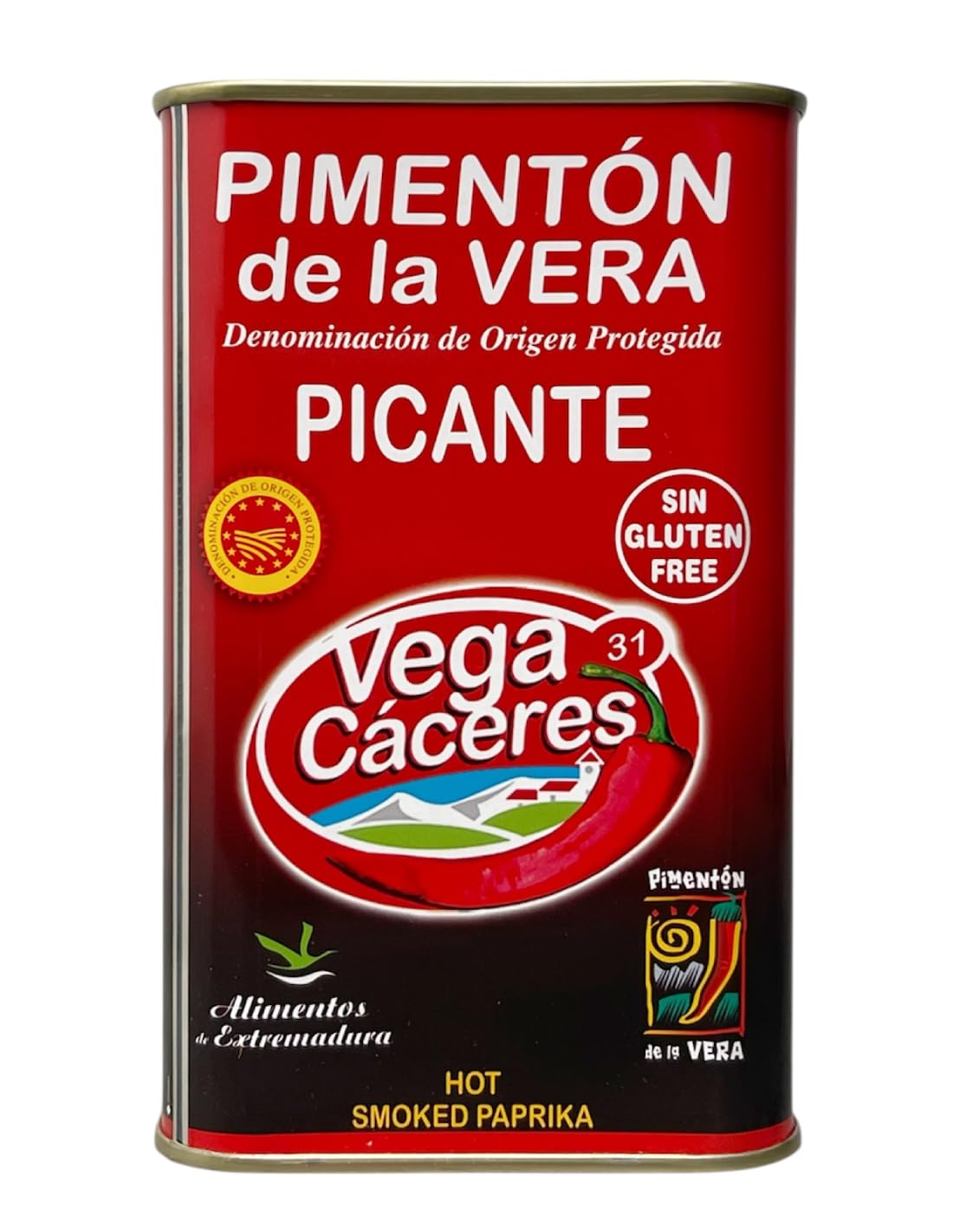 VEGA CACERES | Pimentón de la Vera Ahumado Picante Lata de 750 g.