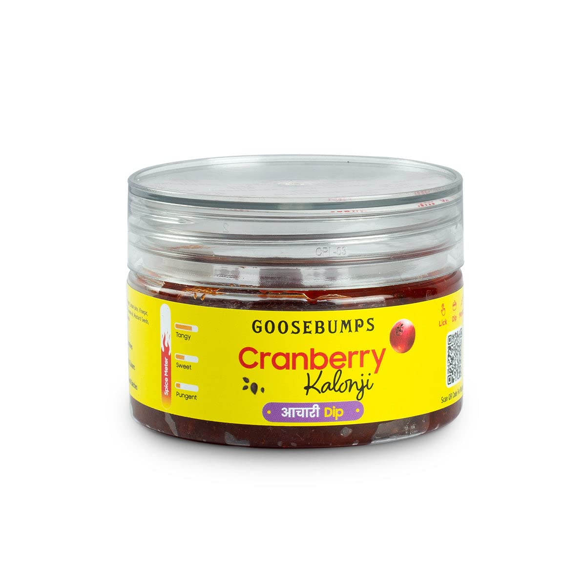 Goosebumps Cranberry Kalonji Achaari Dip | Preservative and Additive Free Dip - 120 GMS-image-47