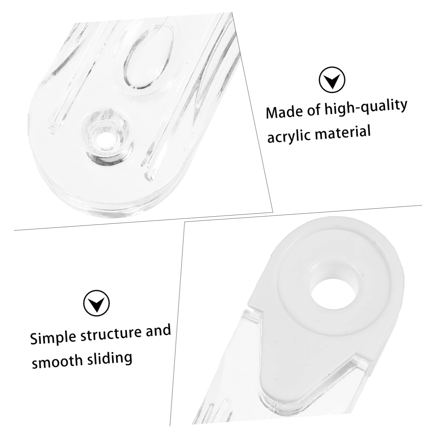 BIUDECO 10pcs Vertical Window Blind Handle Accessories Curtain Lifting Accessory for Roller Curtains Transparent Blind Window Handle 9cm Size