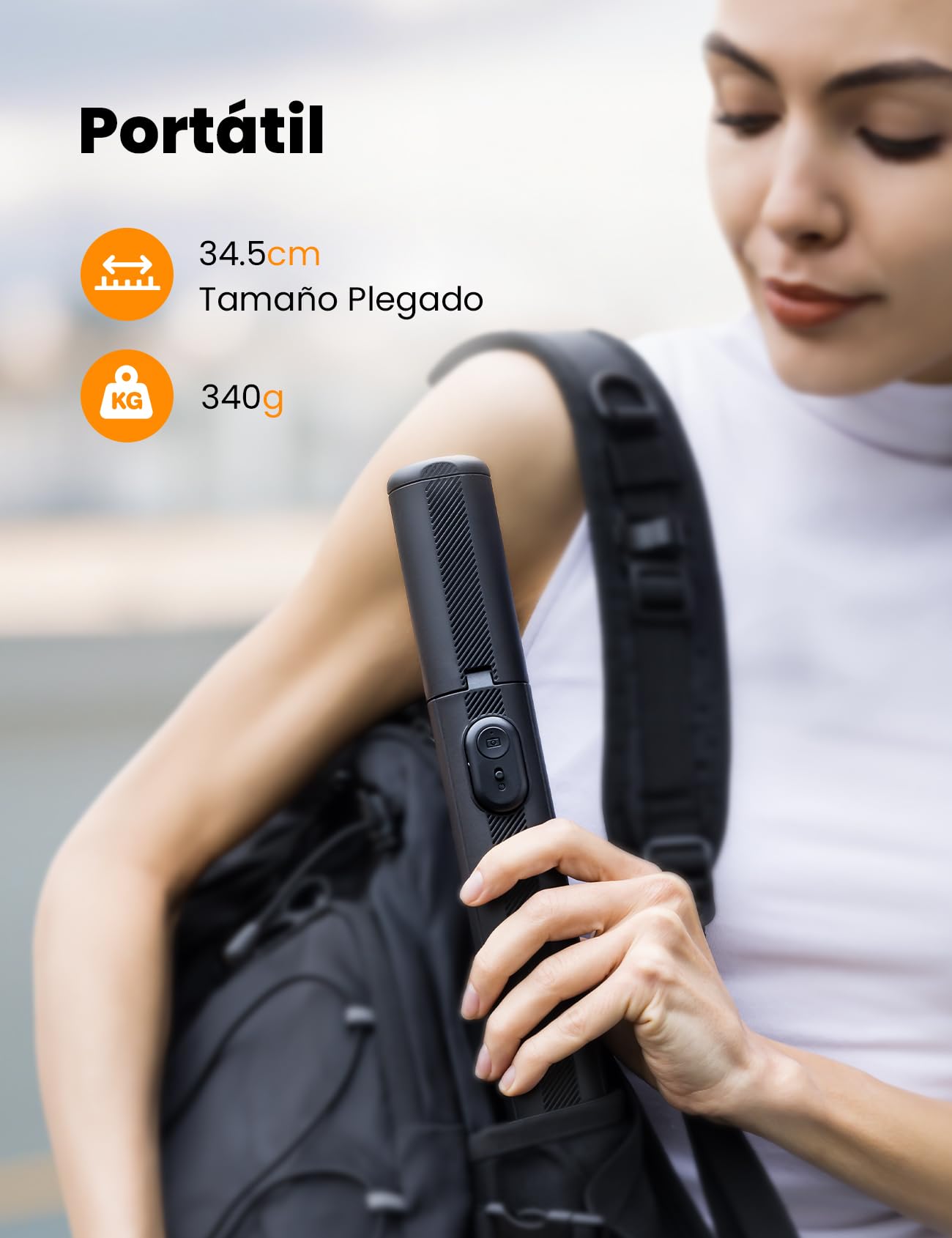 ANXRE 180cm Trípode Palo Selfie, NT79 Trípode para Movil Monopies con Control Remoto para Móvil y Cámara, Compatible con iPhone/Samsung/Gopro/Cámara (Negro)