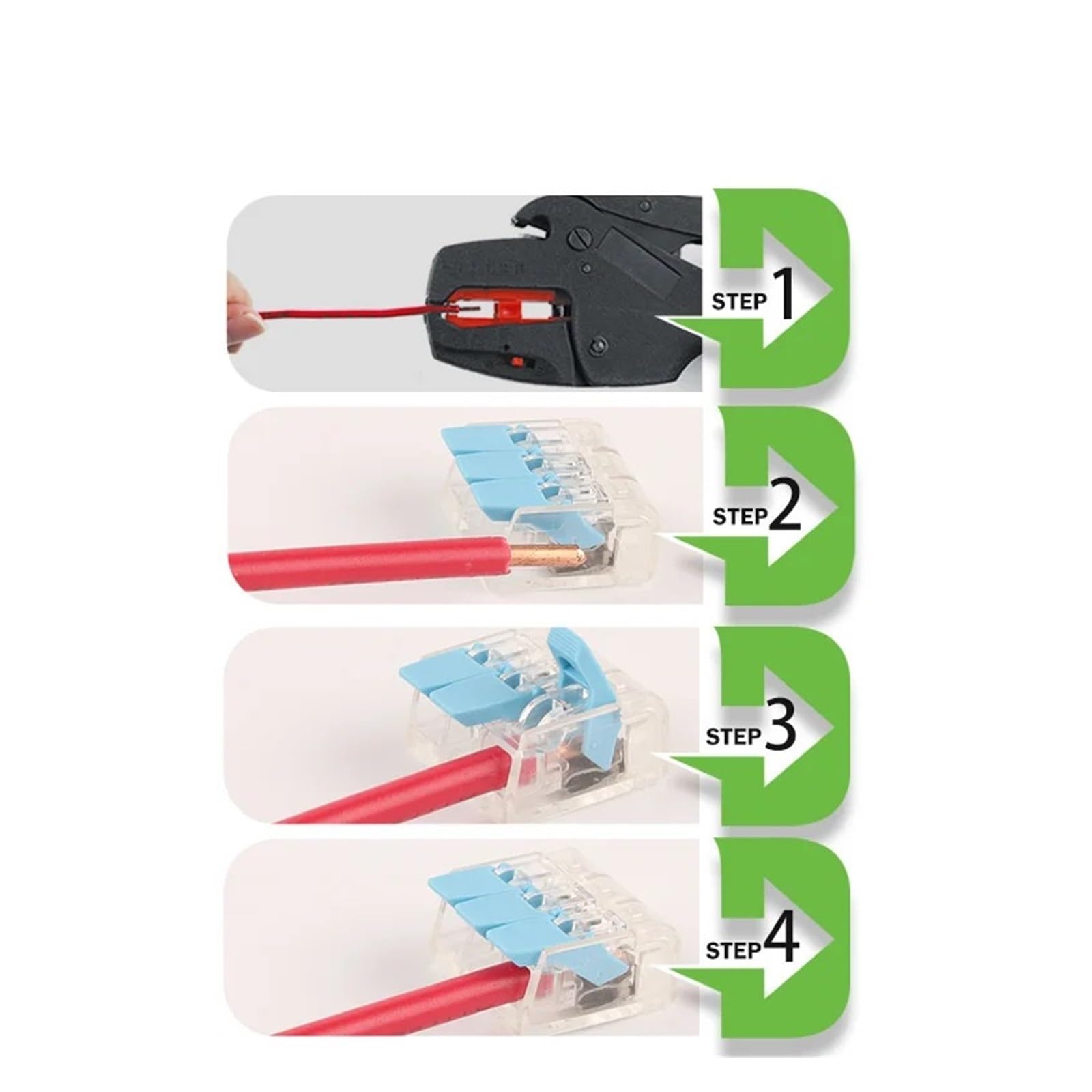 Wire Connectors Set Compact Wiring Terminal Block for Home Fast Push-in Electrical Lever Wire Connector 2/3/5 Pin(Orange 76PCS)