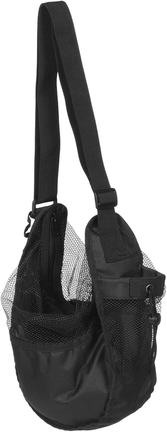 balacoo Portable Basketball Bag Mesh Drawstring Bag Gym Balls Net Storage Training Ball Holder