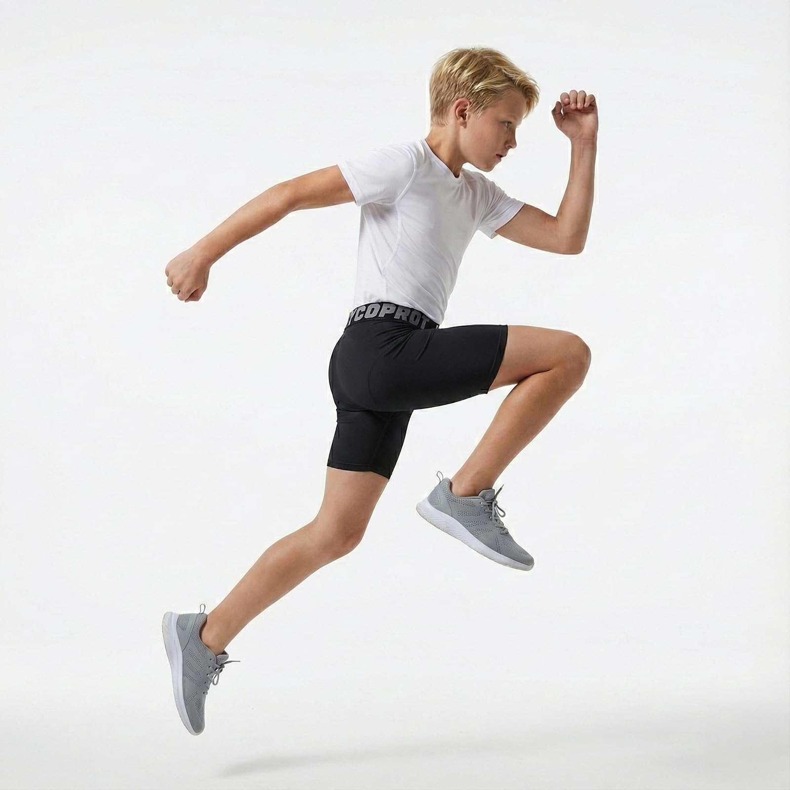 HYCOPROT Pantaloncini Compression da Ragazzi Intimo Sportivo Traspirante Pantaloni a Seccaggio Rapido Leggings Mutande per Bambini Pallacanestro Calcio