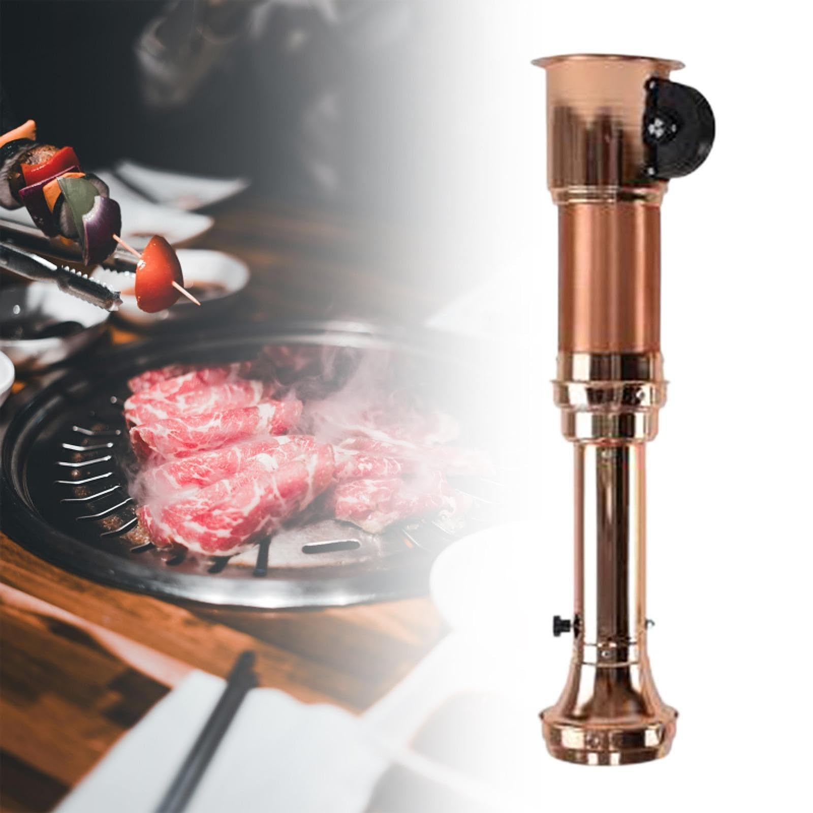 Tuyau d'Évacuation Fumée Extensible Hotte Gril Barbecue Conduit Aluminium Acier Inoxydable Adaptable Facile Nettoyer Convient Collectivité Restaurant