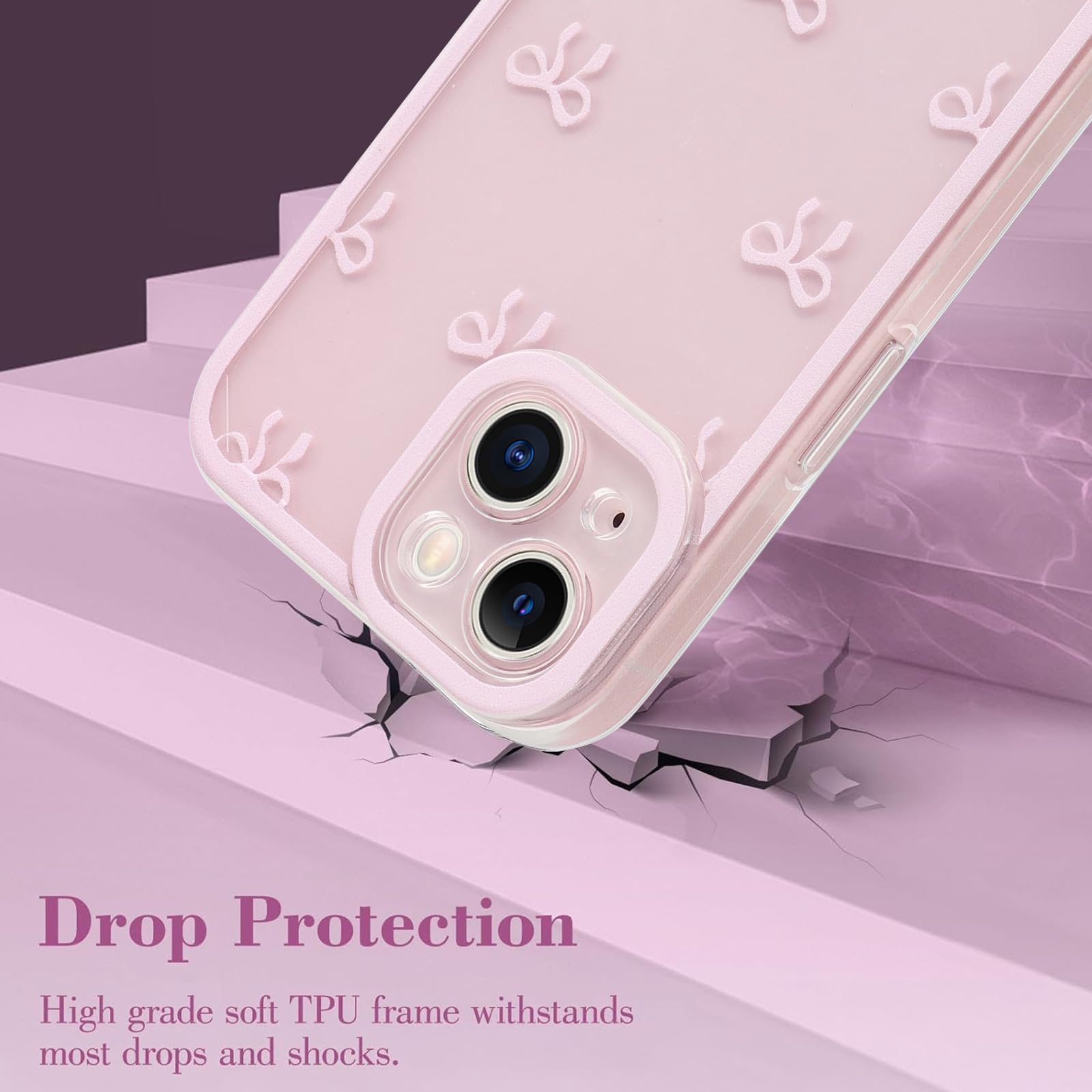Krdvekm Custodia Con Cordino Per IPhone 13 (6.1″) – Trasparente Con Disegno Farfalla E Fiore, Cover Con Tracolla Regolabile E Angoli Antiurto