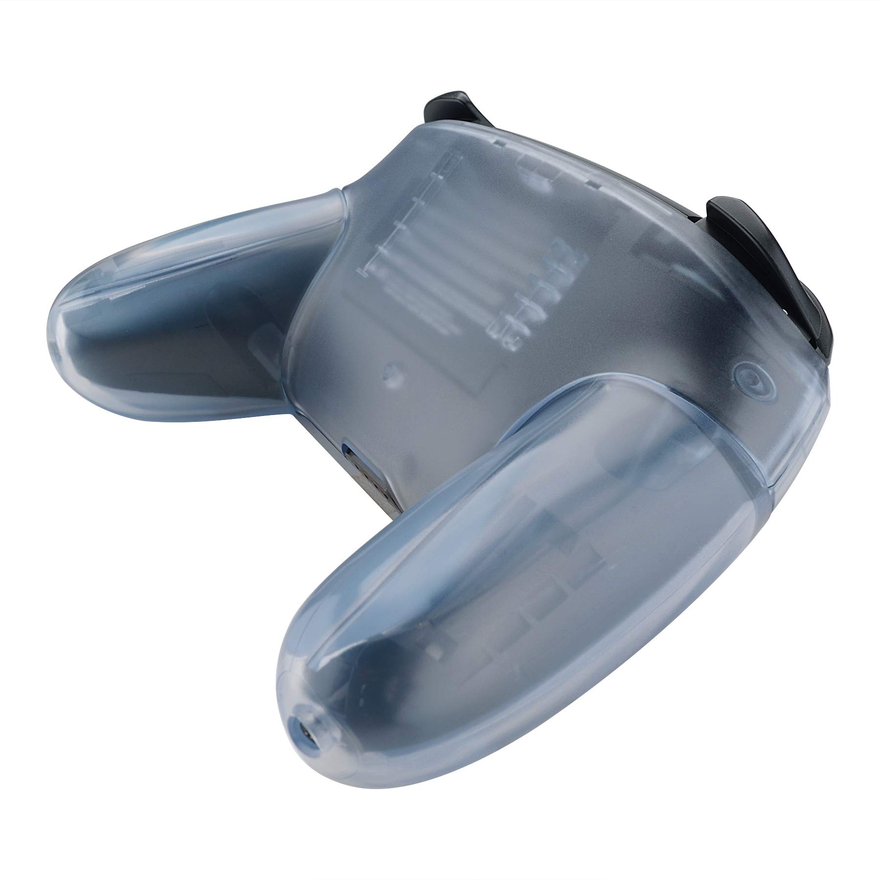 eXtremeRate Coque de Remplacement pour Nintendo Switch Pro Manette, Coque Avant avec Trou de Joystick Octagonal, Etui Arrière avec Poignées Grips pour Manette Switch Pro Bleu Glacier