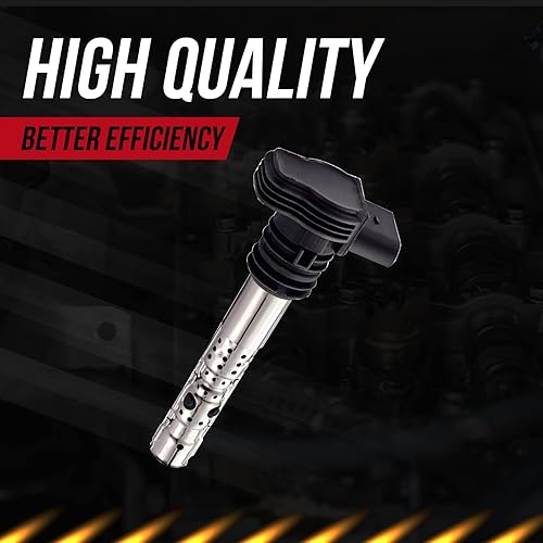 Miniatura 3 de Bobina de encendido y bujía compatible con Audi Volkswagen A4 A6 Allroad Quattro Beetle Golf Jetta 1.8L L4 2001 2002 2003 2004 2005 2006 UF411