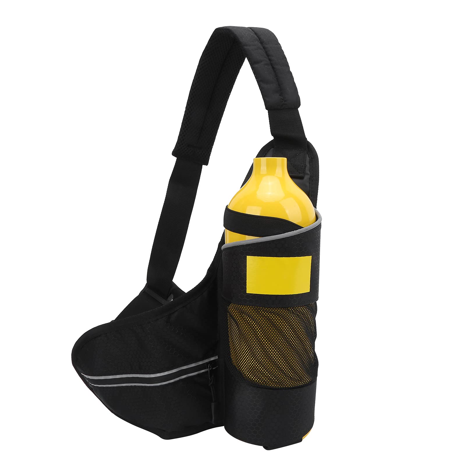 VGEBY Kit de Réservoir de Plongée, équipement de Réservoir de Plongée sous-Marine 1L Kit de Dispositif de Respiration sous-Marine pour Réservoir D'oxygène Portable avec Adaptateur(Jaune)