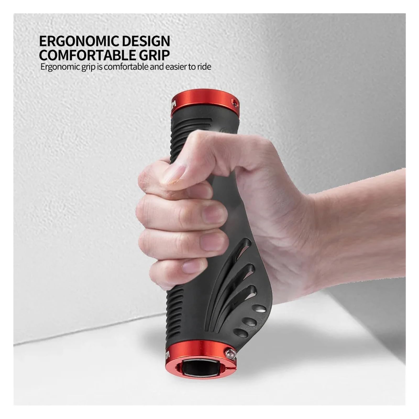 Manopole for Manubrio Bicicletta in Alluminio con Doppia Chiusura ergonomica Antiscivolo in Gomma da Montagna 22,2 mm universali