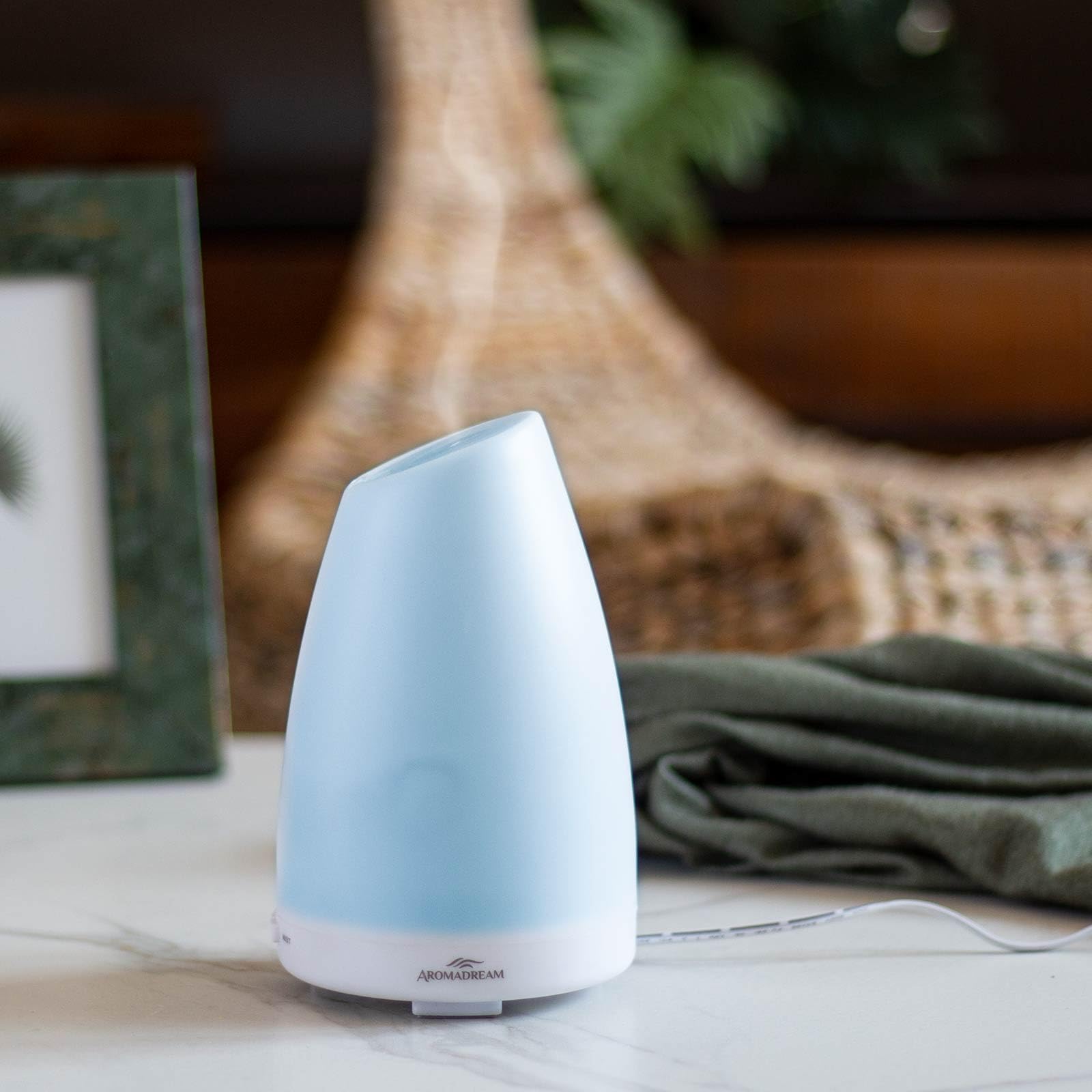 Candle-Brothers elektrischer Aroma Diffusor Set mit ätherischen Ölen | Luftbefeuchter Für Zuhause | Aroma Diffuser Curacao | 100ml Wassertank | Aromatherapie für Yoga