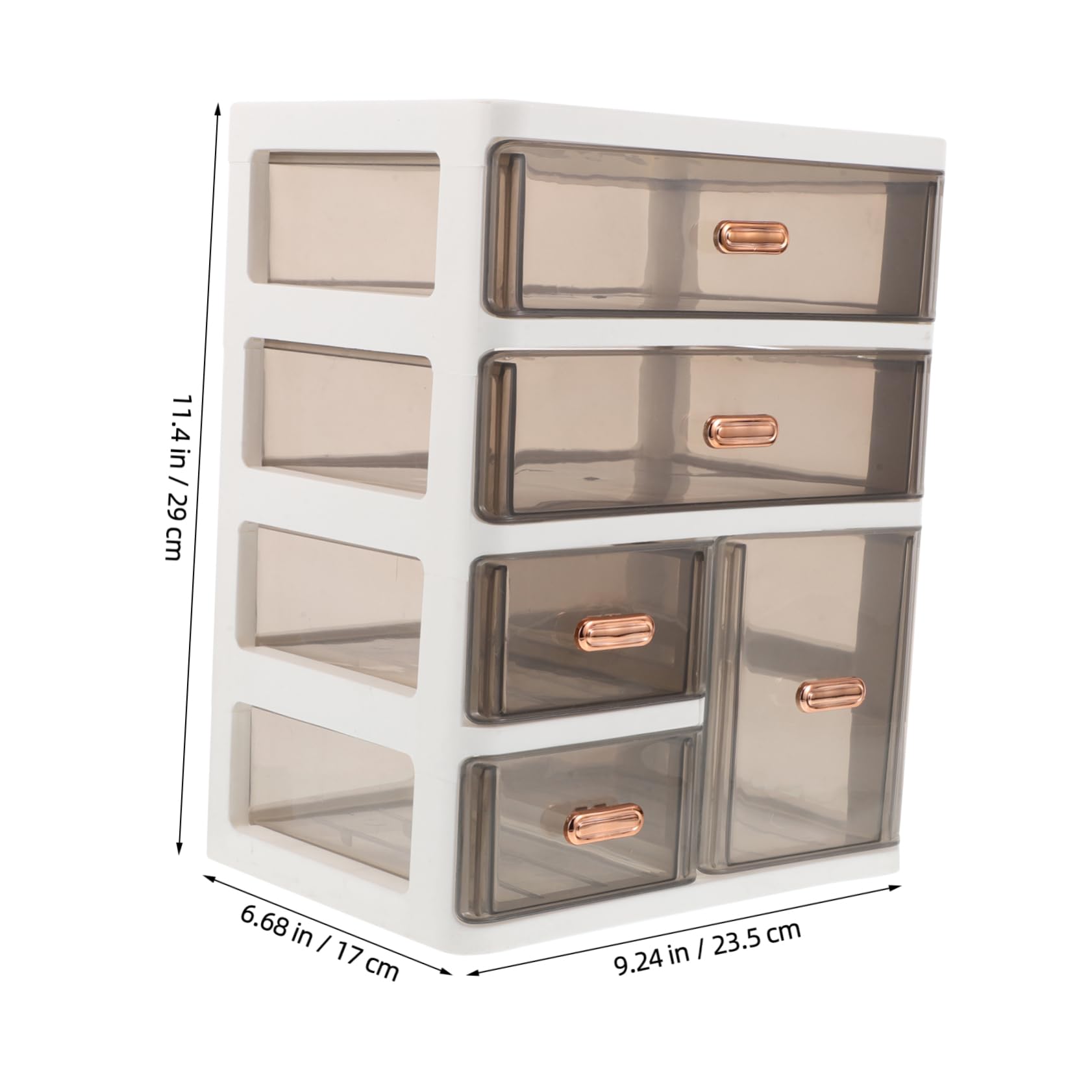 Ciieeo Organizer Da Scrivania Per Toeletta Con Cassetti, Scatola Porta Cosmetici in Plastica Trasparente, Unità Di Archiviazione Desktop Multistrato Per Bagno e Ufficio, Organizer Per Trucco Compatto
