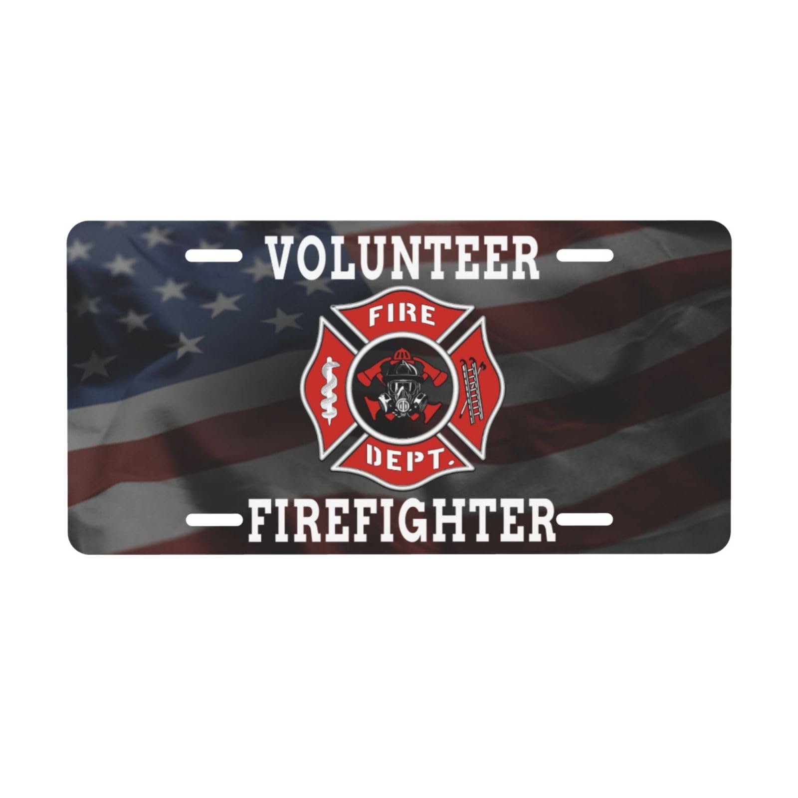 Firefighters & USA Flag License Plate Frame | Freedom Flag Frames