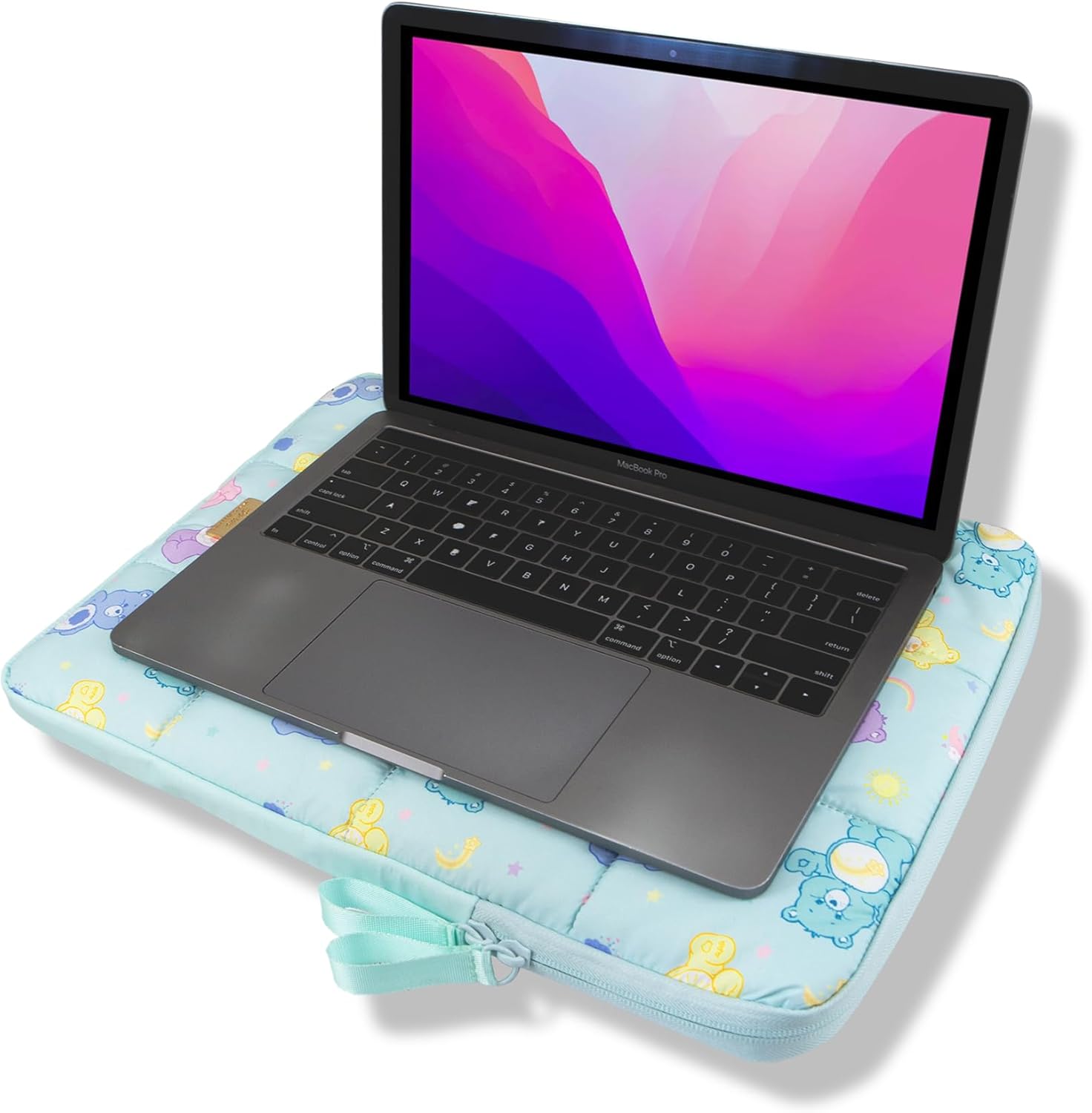 Sonix | Puffy Laptop Sleeve | 15-16 Inch, Quilted Pillow Puffer Laptop Carrying Case, Computer Sleeve | Care Bears Pastel - Image 2