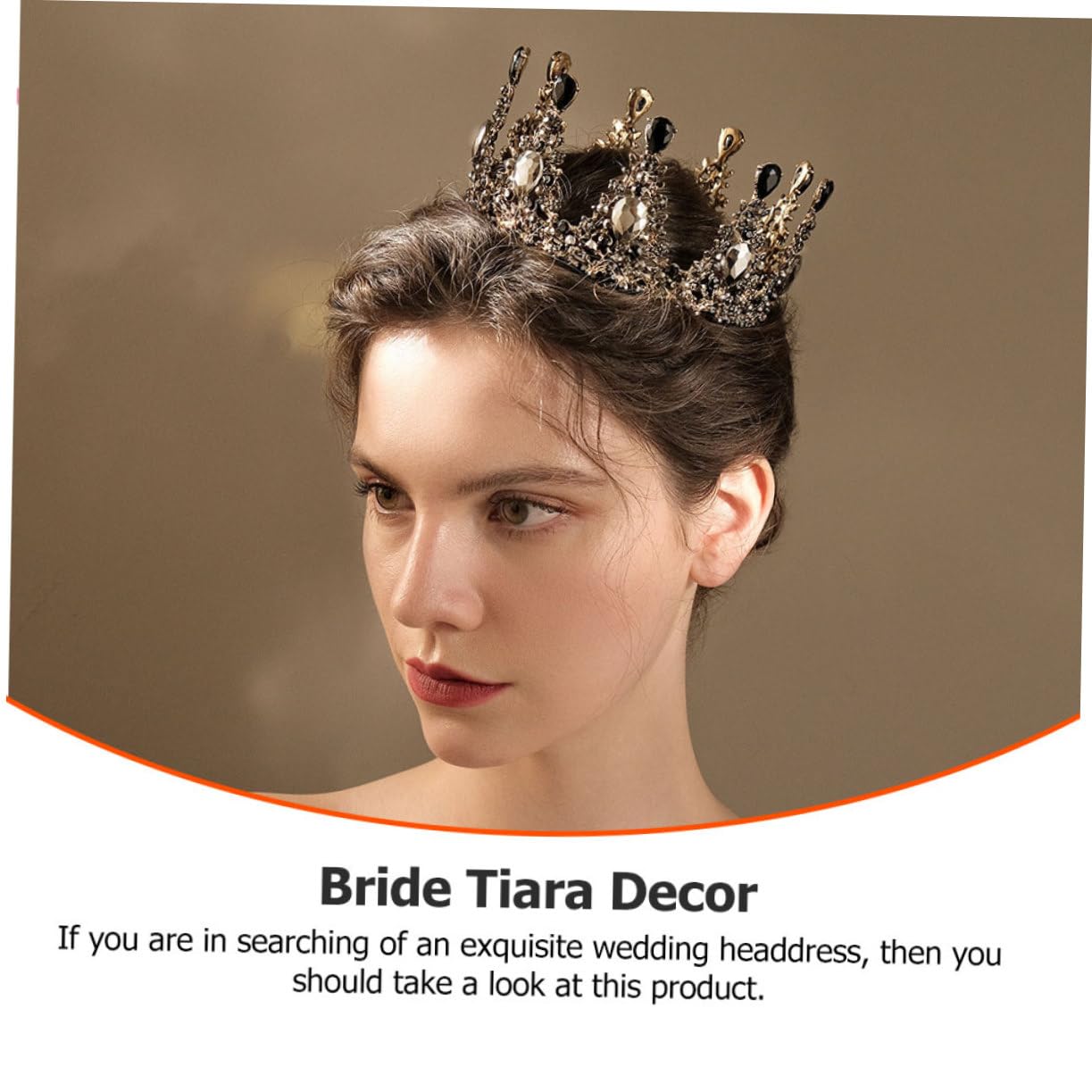 Retro Strass Tiara Kopfschmuck aus Legierung in Gold für Frauen | Brautkrone für Verlobung und Fototermin, Leicht Aufzusetzen und Abzunehmen, Fein Dekoriert