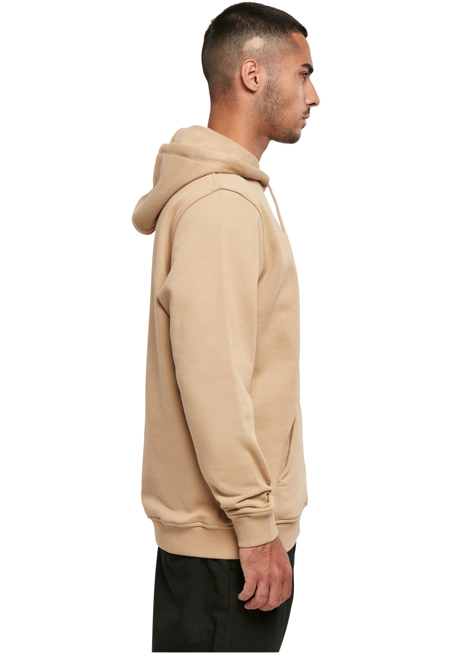 Build Your Brand Męska bluza z kapturem Ultra Heavy Regular Hoody, klasyczna bluza z kapturem dla mężczyzn, bawełna, rozmiary XS-5XL, beżowy (Unionbei), 4XL