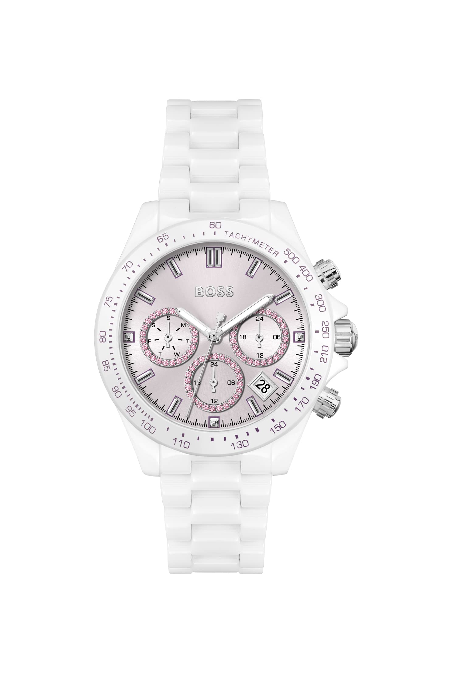 Hugo Boss Ceramic Novia Analog Purple Dial Women Watch-1502632, White Band (B09RQZ8WL3) Amazon Price History, Amazon Price Tracker