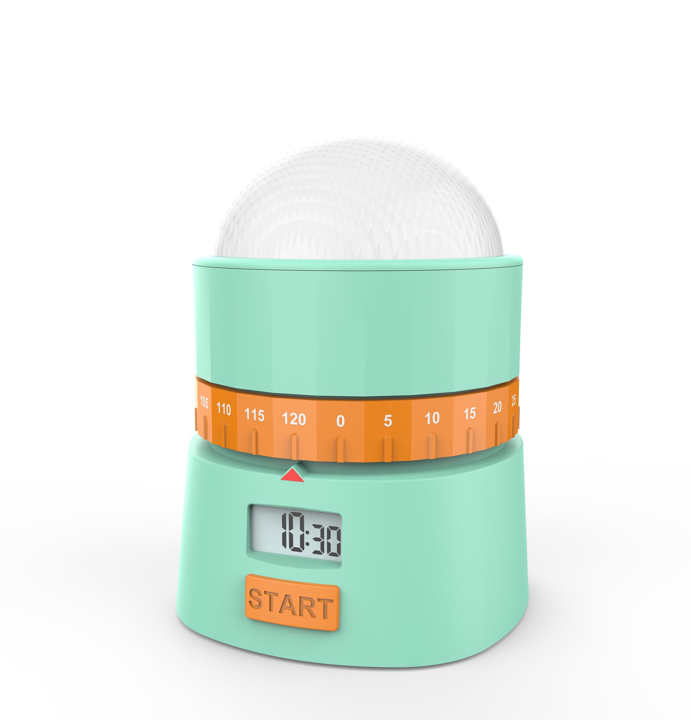Miraval Lernzeit Timer mit Ampelsystem, Digitaler Lerntimer 0-120 Minuten, Mint-Grün, LCD Display, Akustische und Visuelle Warnung, für Schule, Hausaufgaben und Konzentrationsphasen