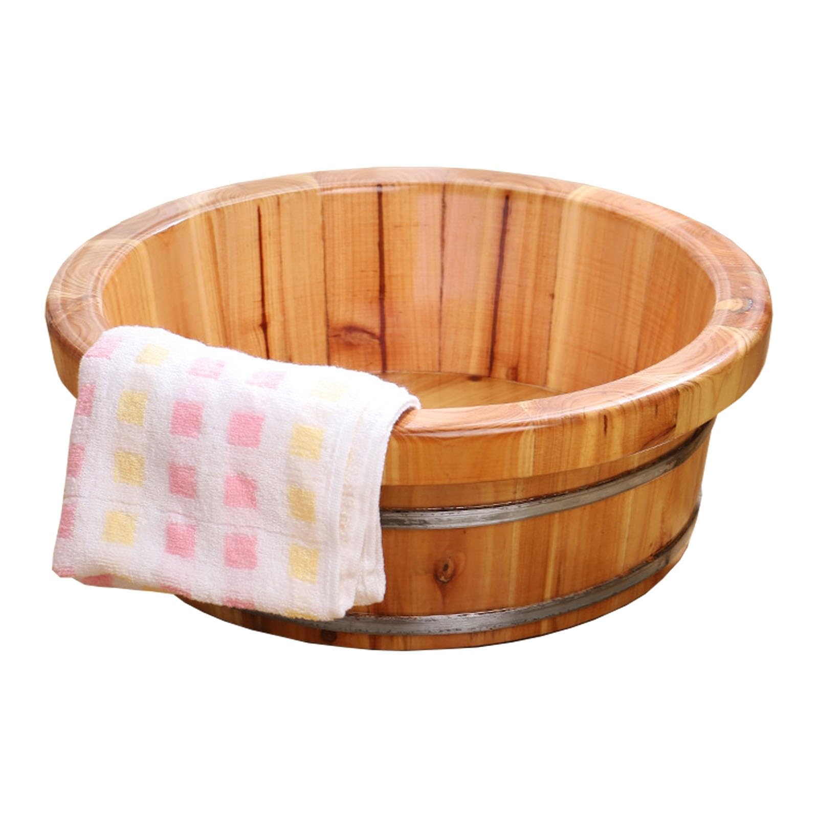 Baignoire en bois massif pour pédicure et massage à domicile de 40 cm